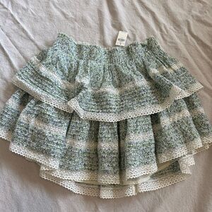 American Eagle Aerie Floral Rock n Ruffle Tiered Layered Lace Skirt NWT